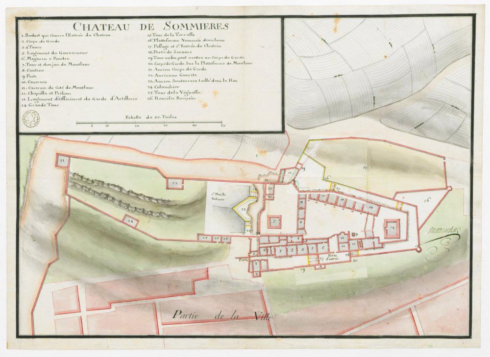 Plan de l'ingnieur Jacques Philippe Marechal - 1758