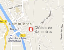 Location of Chateau de Sommières